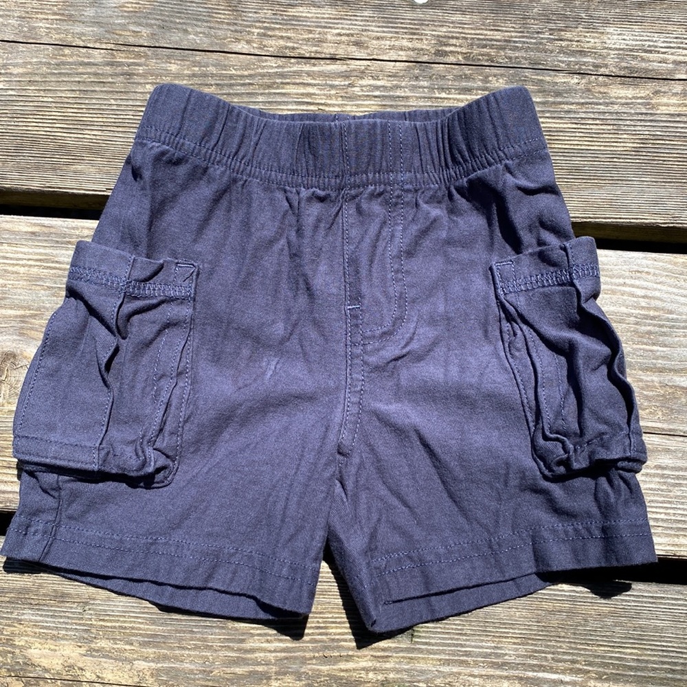 Tea Collection navy cargo shorts - 6-9M